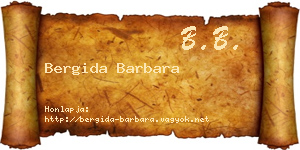 Bergida Barbara névjegykártya